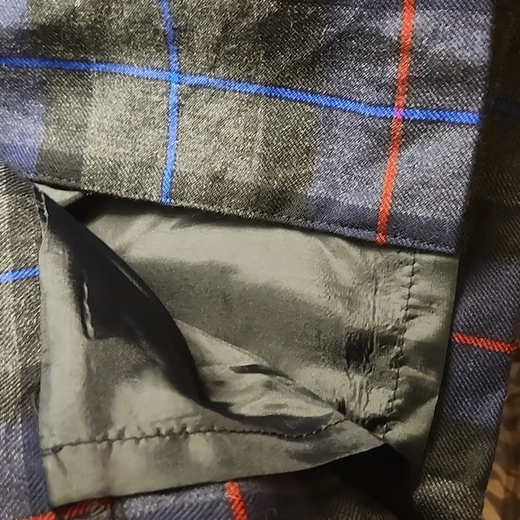 VTG Talbots Tartan blue gray plaid wool skirt fully lined knee length me… - Picture 7 of 7